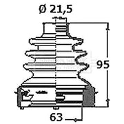Borg & Beck Drive Shaft Bellow Kit transmission sided BCB6335