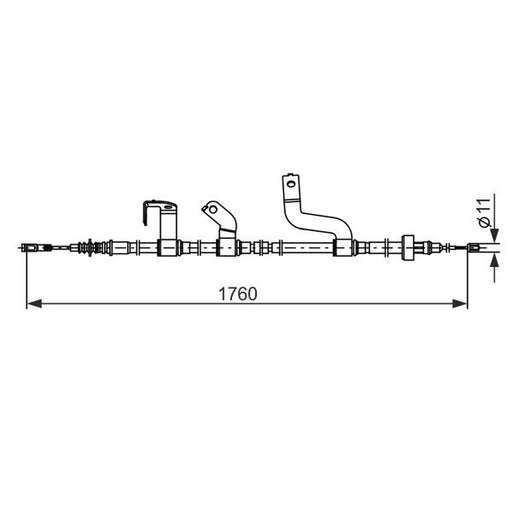 Bosch Handbrake Cable Right Rear 1 987 482 842