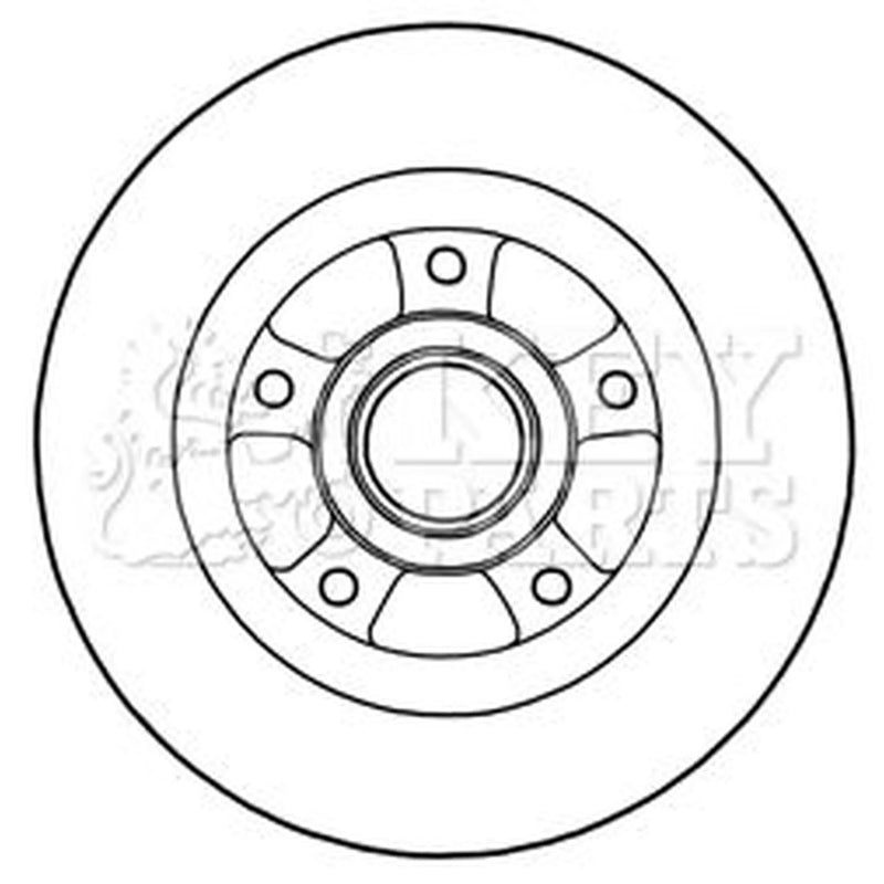 Key Parts 2 x Solid Rear Brake Discs KBD5968S-x2
