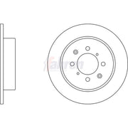 Fahren 2 x Solid Rear Brake Discs FBD6038-x2