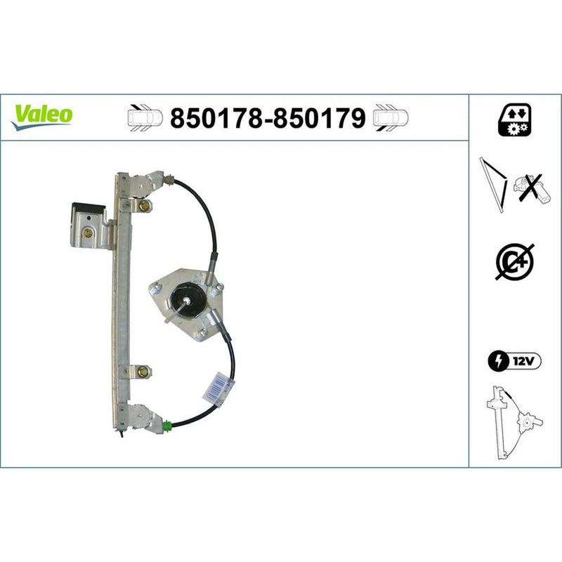 Valeo Electric Window Regulator Lifter Right Rear 850179