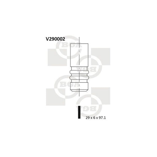 BGA Engine Intake Valve 29mm Head V290002