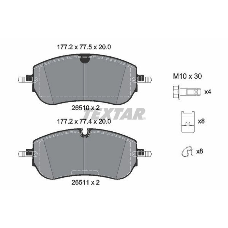 Textar Front Brake Pad Set 2651001