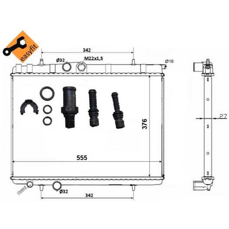 NRF Engine Radiator 53120