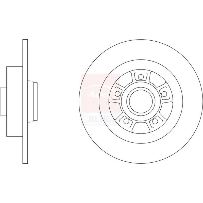Apec 2 x Solid Rear Brake Discs SDK6951-x2