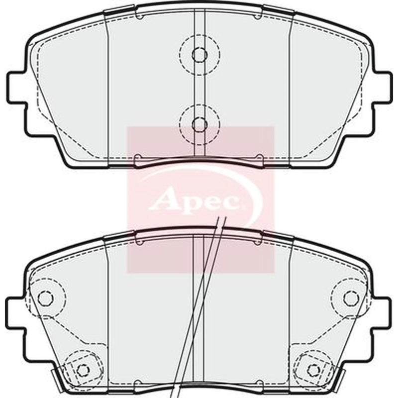 Apec Front Brake Pad Set PAD1877