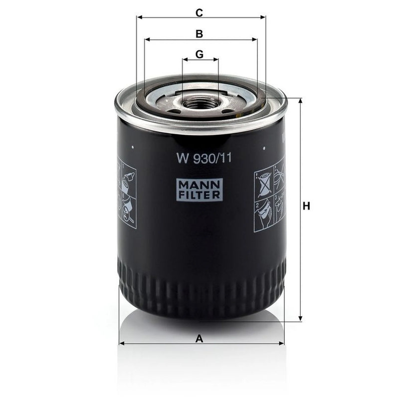 MANN-FILTER Engine Oil Filter W 930/11
