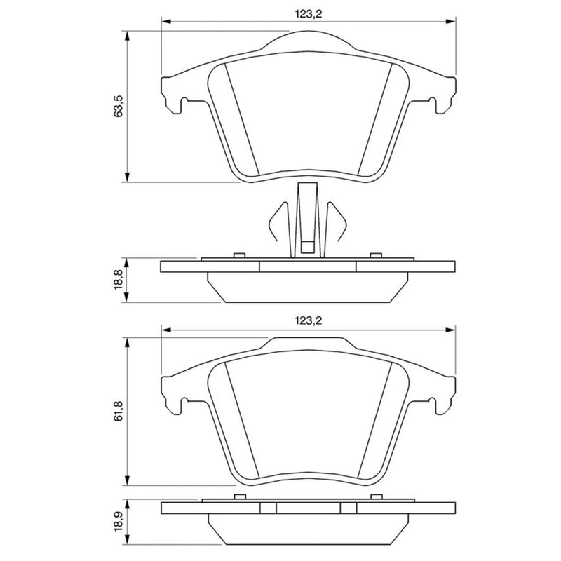 Bosch Rear Brake Pad Set 0 986 494 102