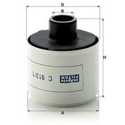 MANN-FILTER Air Compressor Intake Filter C 913/1