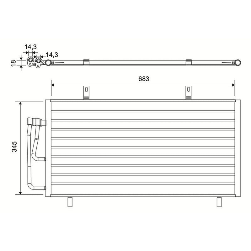Valeo Air Conditioning Condenser 822560