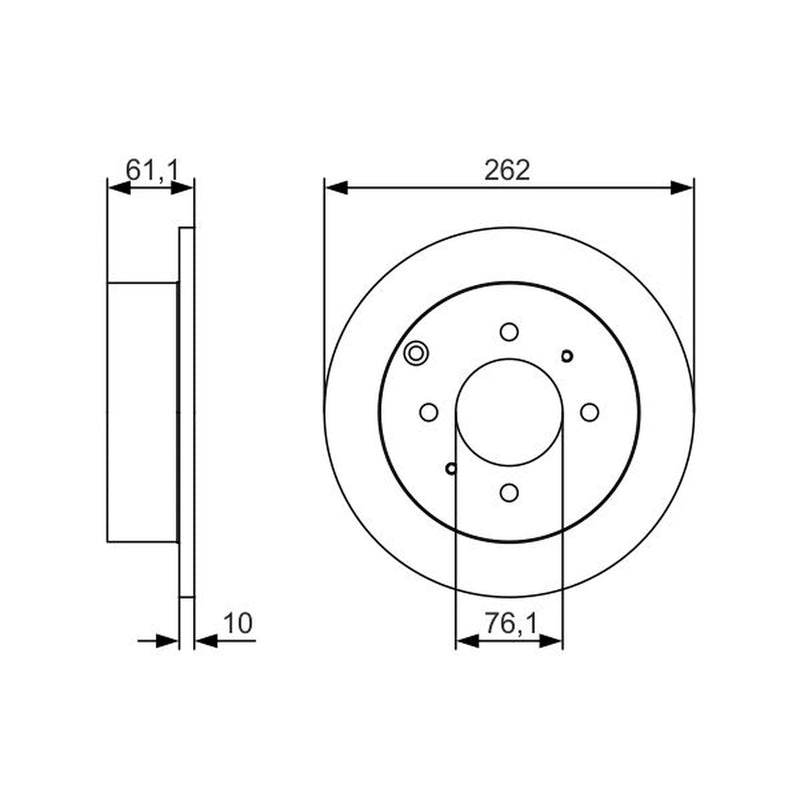 Bosch 2 x Solid Rear Brake Discs 0986479S68-x2
