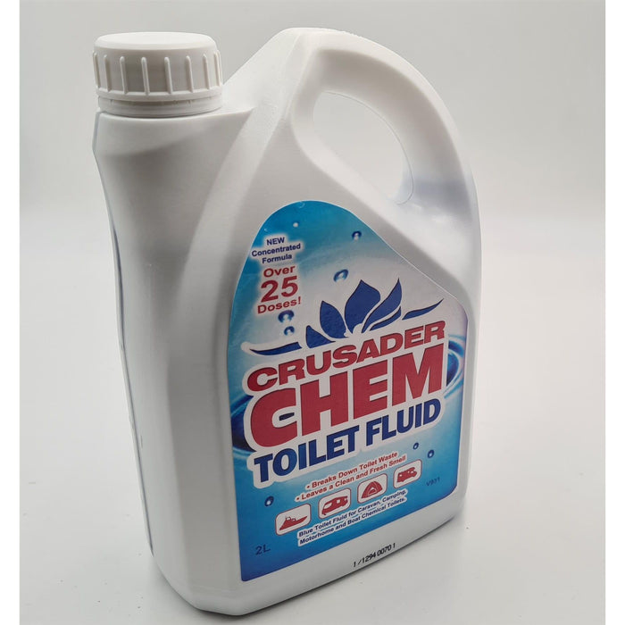 Crusader Chem Chemical Toilet Fluid & Rinse 2L Blue - Crusader - Van Life Living