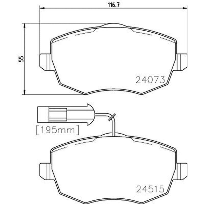 DON Brake Pad Set PCP1590