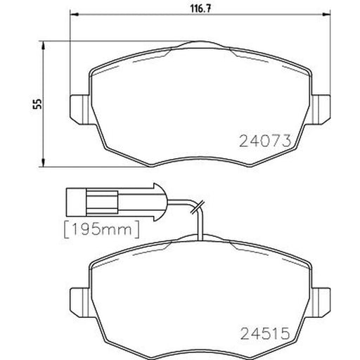 Mintex Brake Pad Set MDB2856