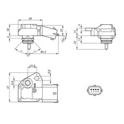 Bosch MAP Sensor (Manifold Air Pressure) 0 261 230 109