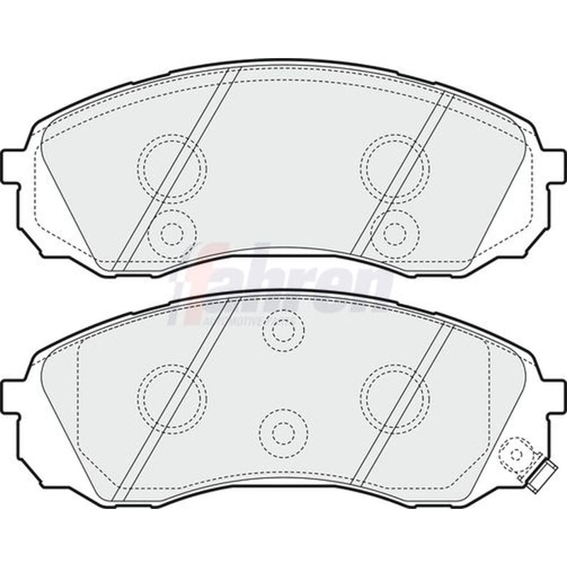 Fahren Front Brake Pad Set fits Hyundai I800 Travel 2008 on 2.5