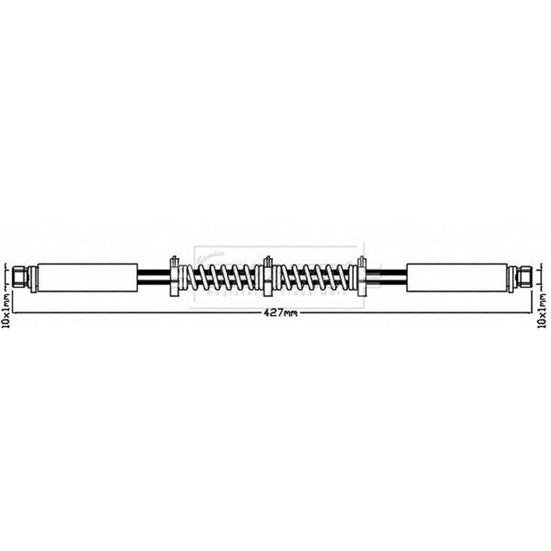 Borg & Beck Brake Hydraulic Hose Line Front Right BBH8525