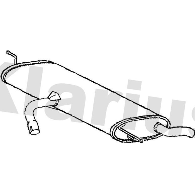 Klarius Box With Tail Pipe Rear SE159L