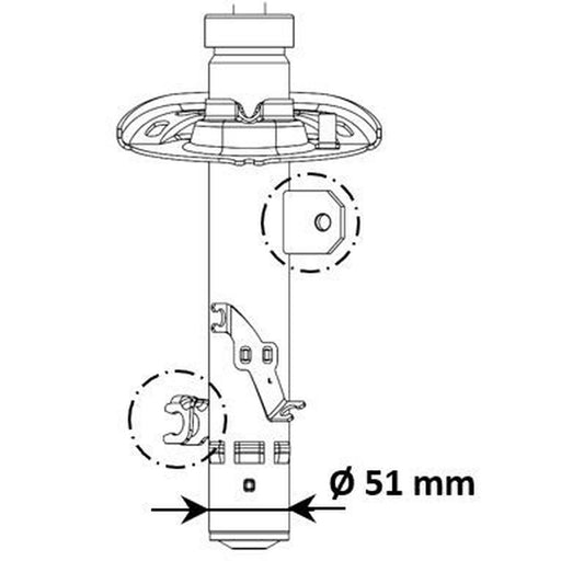 KYB Shock Absorber Damper Strut Front Left 3338005