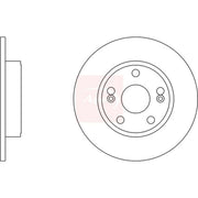 Apec 2 x Solid Rear Brake Discs DSK2414-x2