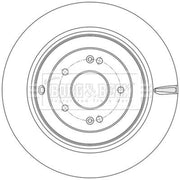 Borg & Beck 2 x Vented Rear Brake Discs BBD6248S-x2