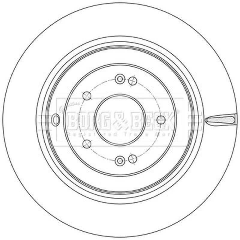 Borg & Beck 2 x Vented Rear Brake Discs BBD6248S-x2