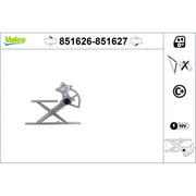 Valeo Electric Window Regulator Lifter Left Fron 851626