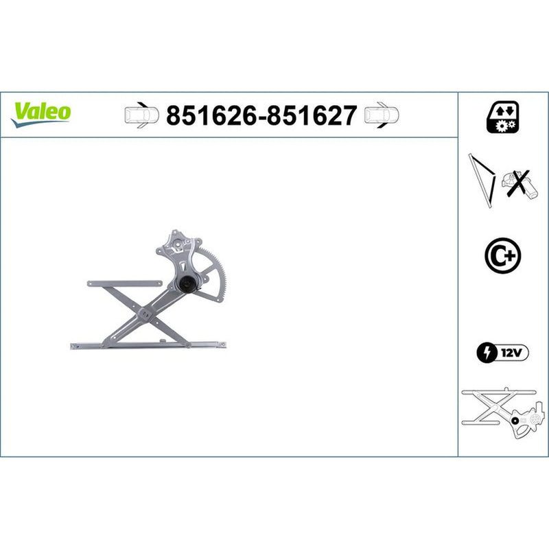 Valeo Electric Window Regulator Lifter Left Fron 851626