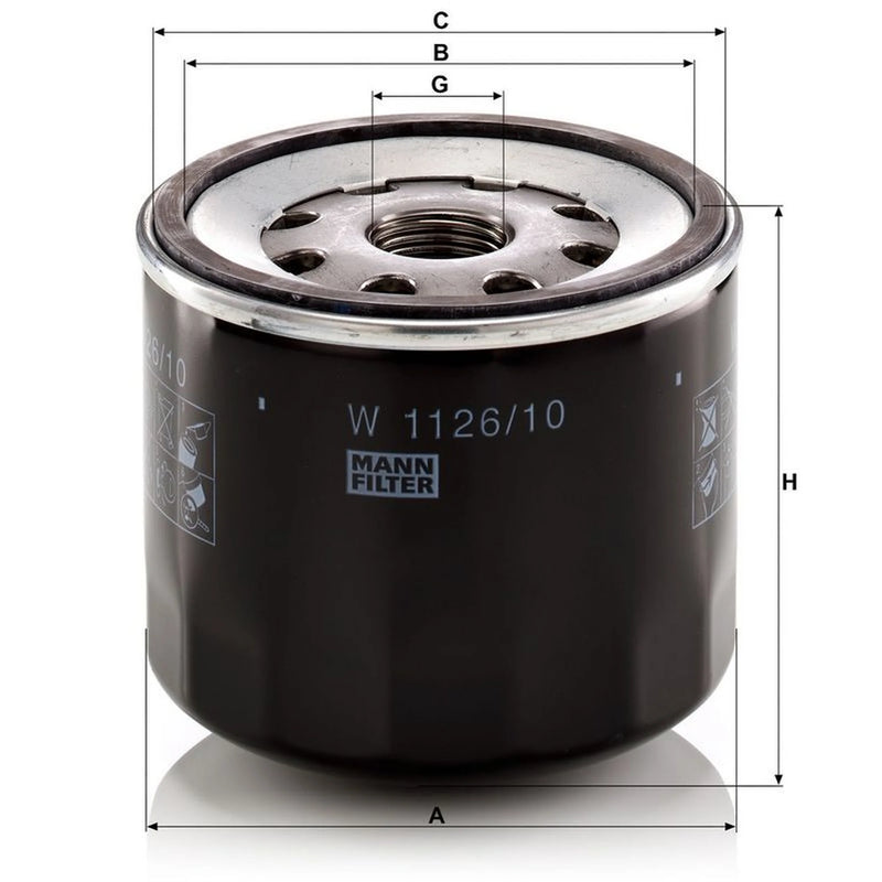 MANN-FILTER Engine Oil Filter W 1126/10
