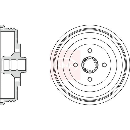 Apec Brake Drum Assembly Rear DRM9517