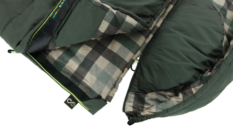 Outwell Camper Lux Double Forest Green Double Sleeping Bag - Outwell - Van Life Living