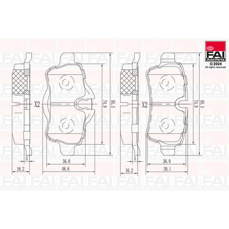 FAI Rear Brake Pad Set BP152