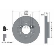 Textar 2 x Vented Front Brake Discs 92203800-x2