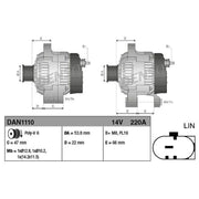 Denso Car Alternator 12V fits Land Rover Range Rover 2010-2012 4.4