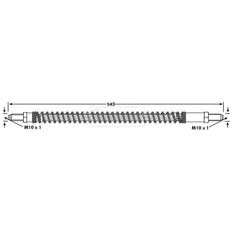 Borg & Beck Brake Hydraulic Hose Line Front Right BBH6672