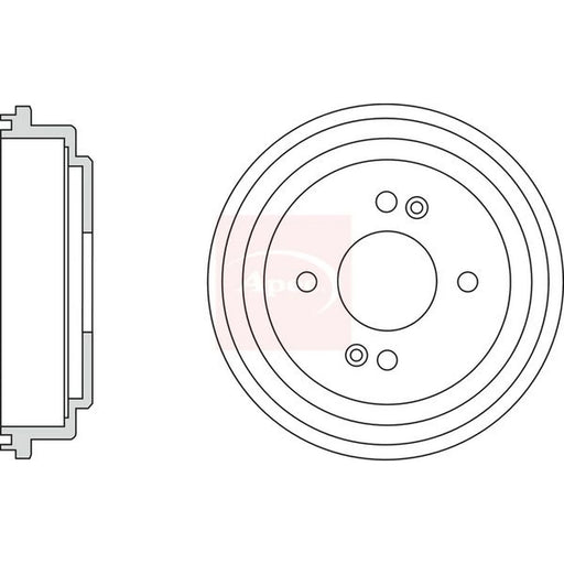 Apec Brake Drum Assembly Rear DRM9948