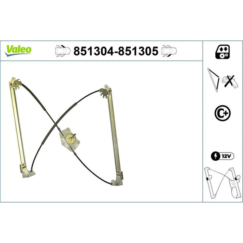 Valeo Electric Window Regulator Lifter Left Front 851304