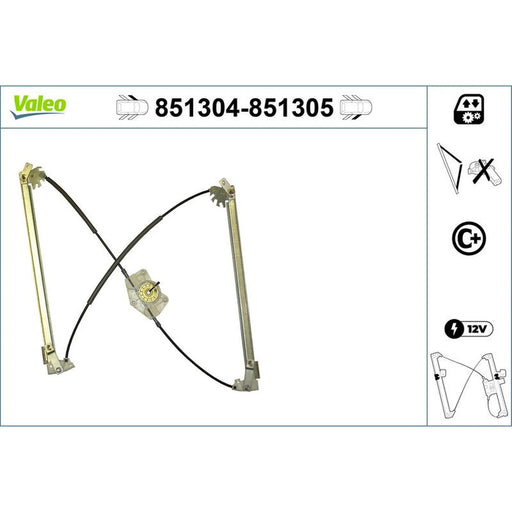 Valeo Electric Window Regulator Lifter Left Front 851304