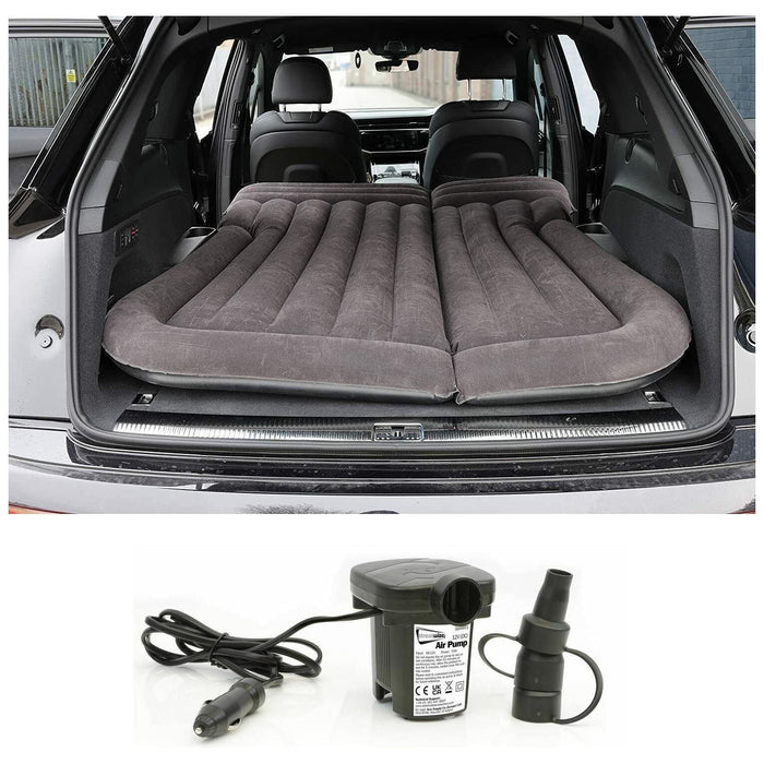 Camping Travel Inflatable Rear Car Boot Double Air Bed Mattress Grey - Streetwize - Van Life Living