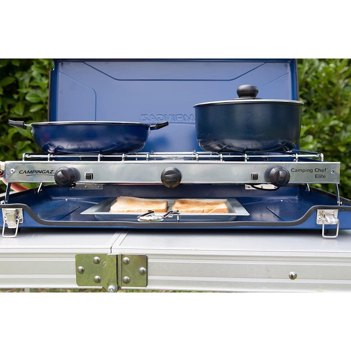 Campingaz Camping Chef Folding Double Burner Stove With Grill - Campingaz - Van Life Living