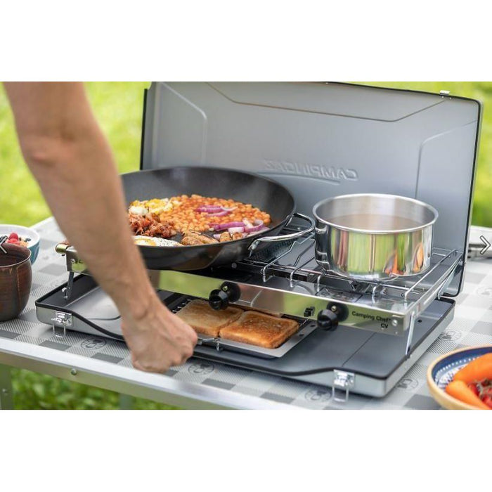 Campingaz Double Burner and Grill Chef Folding CV Stove 2000038746 - Campingaz - Van Life Living