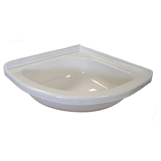 Caravan Motorhome Boat Bathroom White Plastic Corner Vanity Sink Bowl Camper Van - Via Mondo - Van Life Living