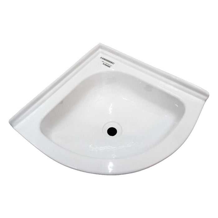 Caravan Motorhome Boat Bathroom White Plastic Corner Vanity Sink Bowl Camper Van - Via Mondo - Van Life Living