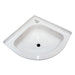 Caravan Motorhome Boat Bathroom White Plastic Corner Vanity Sink Bowl Camper Van - Via Mondo - Van Life Living