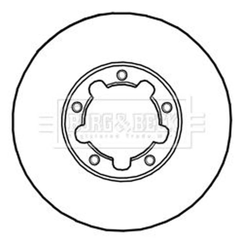Borg & Beck 2 x Vented Front Brake Discs BBD5232-x2