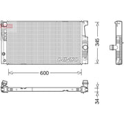 Denso Engine Radiator fits BMW 5 2010-2017