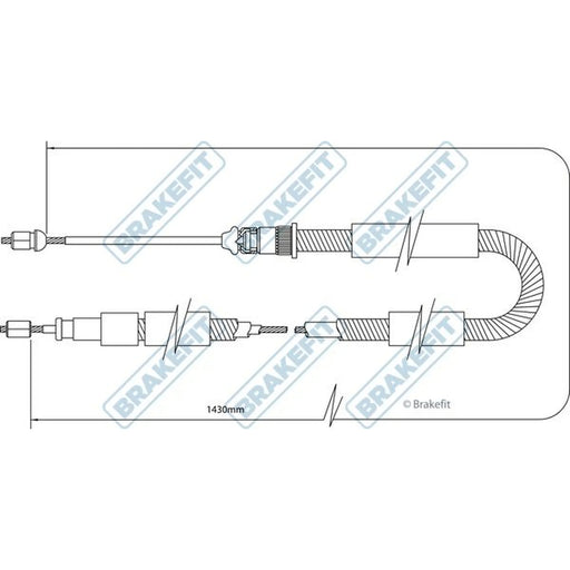 Apec Handbrake Cable Right Rear BBC3327