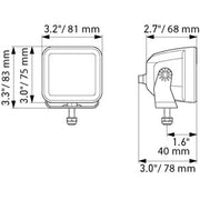 Hella Led Cube Kit 3.2Inch Flood 1FA 1FA 358 176-811 1FA 358 176-811