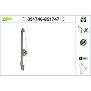 Valeo Electric Window Regulator Lifter Left Front 851746