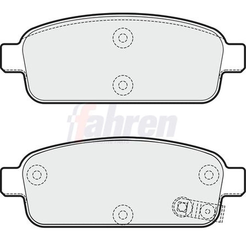 Fahren Rear Brake Pad Set fits Chevrolet Aveo 2013 on 1.4
